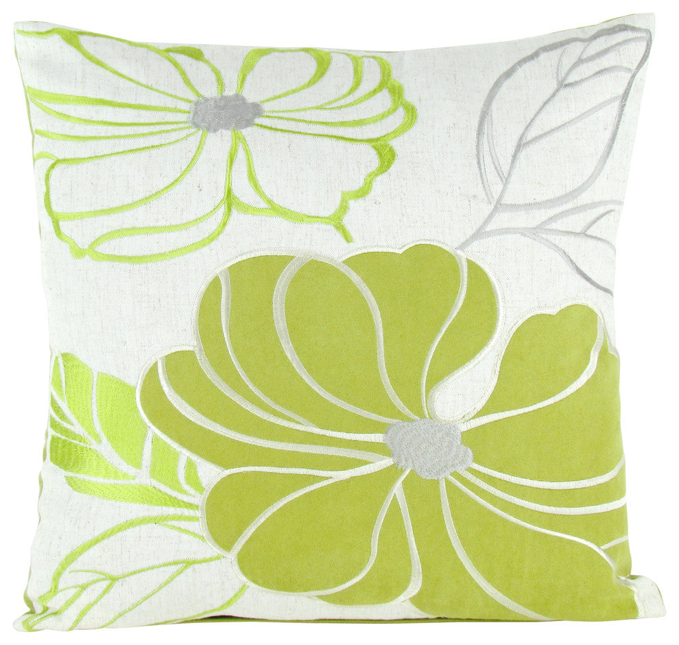 Tropics Decorative Pillow, Lime Green