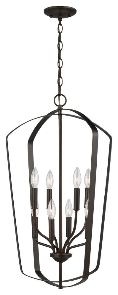 Romee Large 8-Light Hall/Foyer, Burnt Sienna