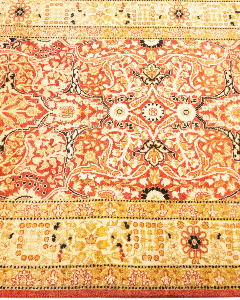 Mogul, One-of-a-Kind Hand-Knotted Area Rug Orange, 2'8"x12'6"