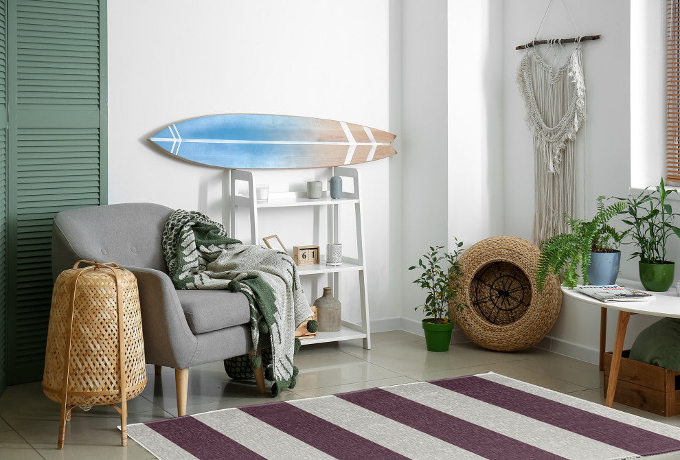 Graduated Stripe Chenille Rug