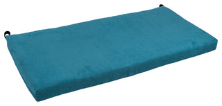 45"X19" Solid Microsuede Bench Cushion, Teal