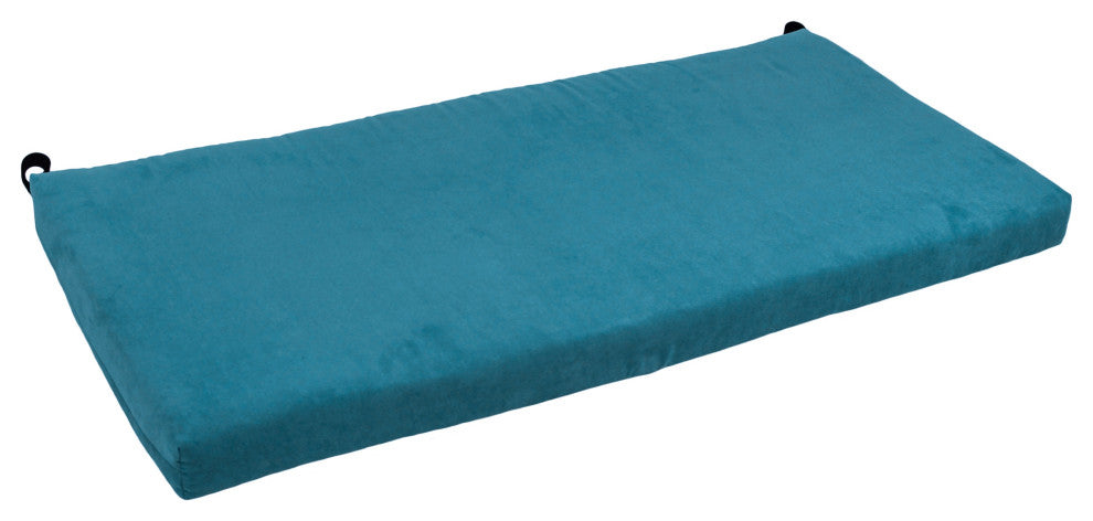 45"X19" Solid Microsuede Bench Cushion, Teal