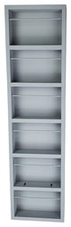 Meadow On the Wall Spice Rack 42"h x 11"w x 2.5"d, Primed Gray