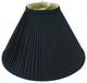 Coolie Empire Side Pleat Basic Lampshade, Black, 6"x16"x10"