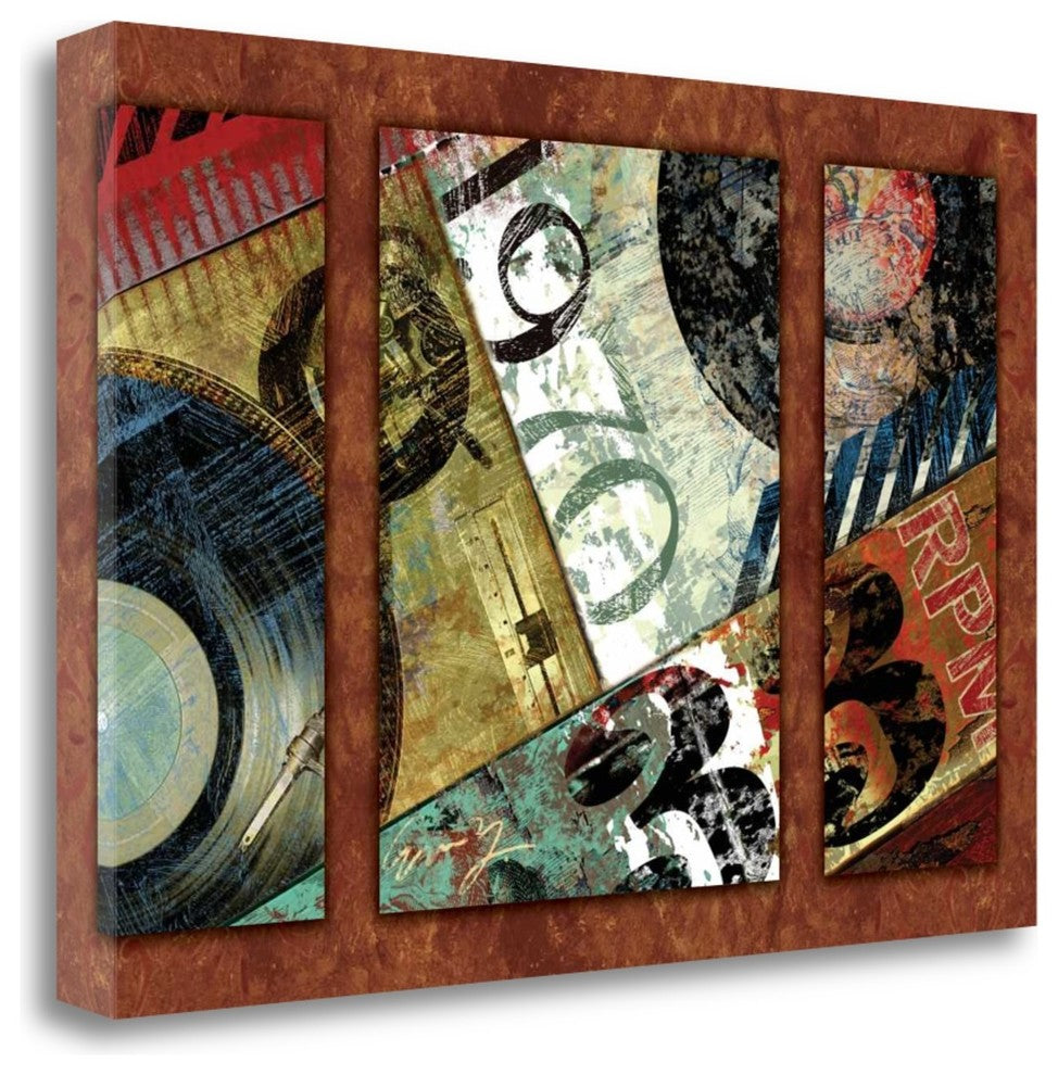 "Hits Town 1970 - Triptych" By Eric Yang, Giclee Print on Gallery Wrap Canvas
