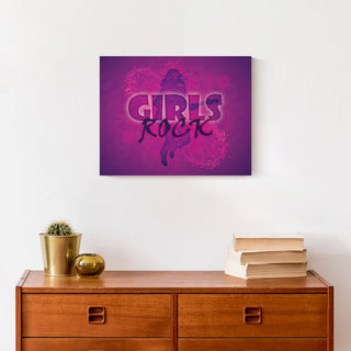 Girls Rock 14x11 Canvas Wall Art