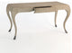 Elegant Parisian Curved Leg Writing Desk Solid Oak Wood 1 Drawer