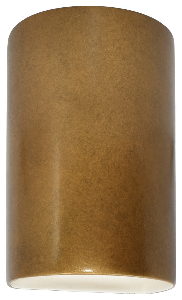 Ambiance, Small ADA Cylinder, Open Top & Bottom Wall Sconce, Antique Gold