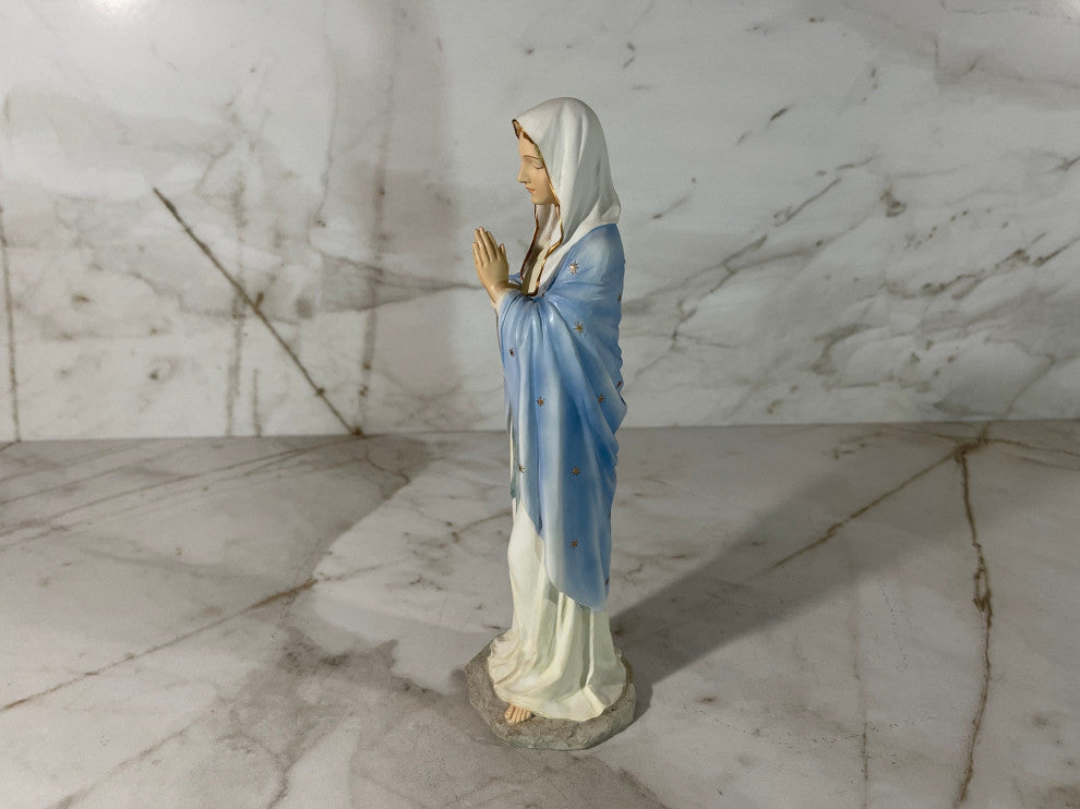 Blessed Virgin Mary In Blue Statue- 11.75 Inch