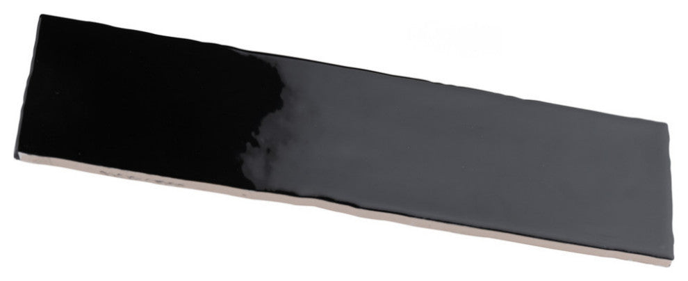 Castillo 3" x 12" Ceramic Wall Tile, Black