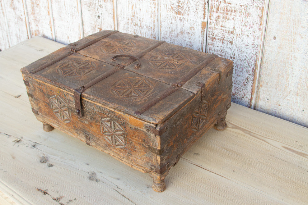 Antique Tribal Carved Swat Valley Box