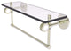 Clearview 16" Glass Shelf and Towel Bar and Dotted Accents, Polished Nickel