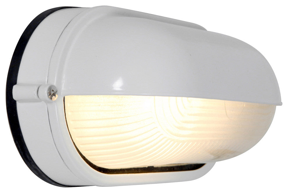 Access Lighting Nauticus Wet Location Bulkhead, White/Frosted - 20291-WH-FST