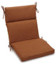18"X38" Spun Polyester Solid Outdoor Squared Chair Cushion, Mocha