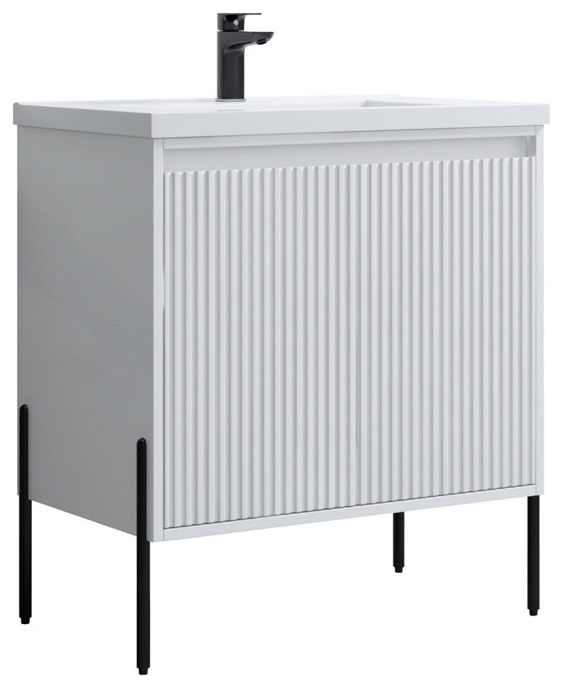 Flutie 30" Bathroom Vanity Set, White