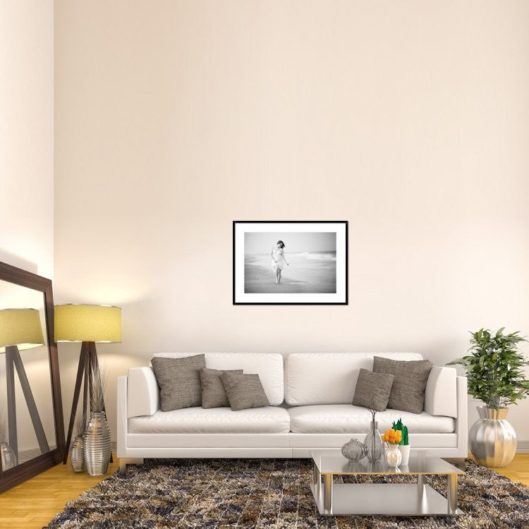 "A Walk On The Beach" Framed Digital Print by Jae, 38"x28"