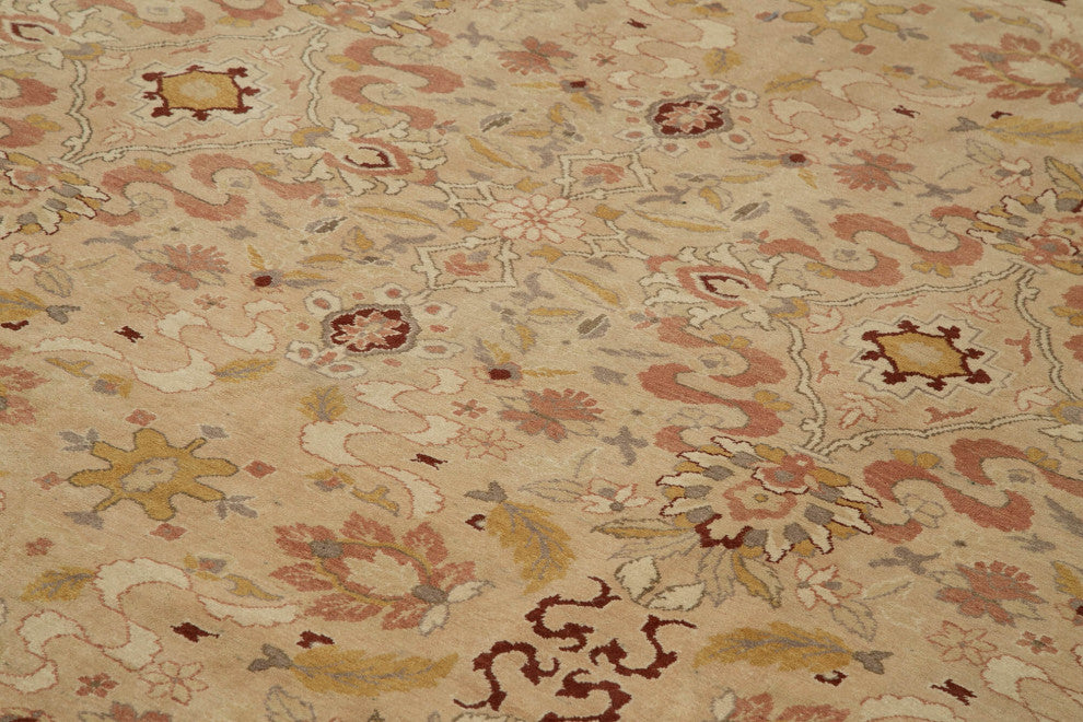 Rug N Carpet - Handmade Oriental 9' 11" x 13' 9" Soft Oushak Area Rug