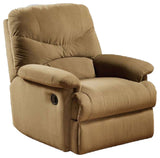 Motion Recliner, Light Brown Microfiber