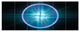 Blue Sphere of Cosmic Mind, Abstract Canvas Art Print, 70"x28", 6 Panels