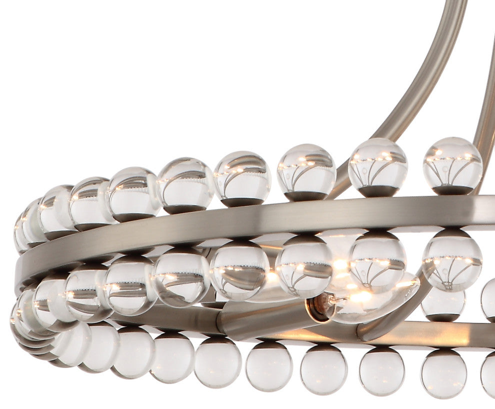 Crystorama Lighting Group CLO-8894 Clover 4 Light 18"W Semi-Flush - Aged Brass