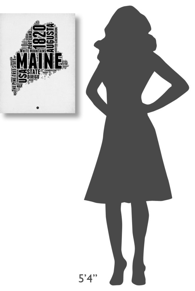 "Maine Word Cloud 2" Fine Art Print