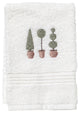 Terry Guest Towel, Three Topiary Trees, Olive