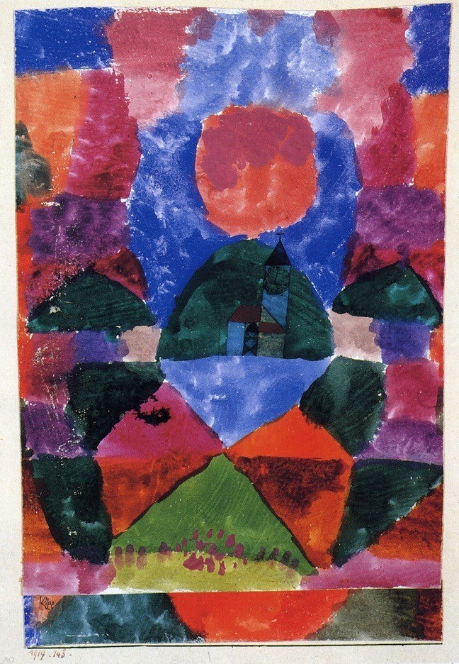 Paul Klee A Pressure of Tegernsee, 18"x27" Wall Decal