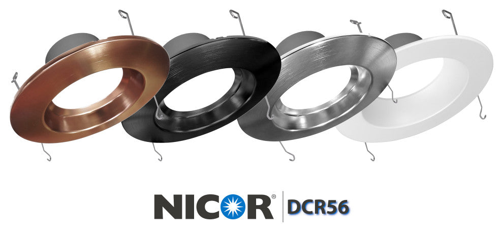 DCR56 LED Recessed Downlight Retrofit, Black, Smooth, 5000k (Daylight)