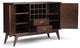 Draper Mid Century Sideboard Buffet and Wine Rack