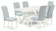 X026Ce215-7, 7-Piece Small Table Set, 6 Chairs and Table Hardwood