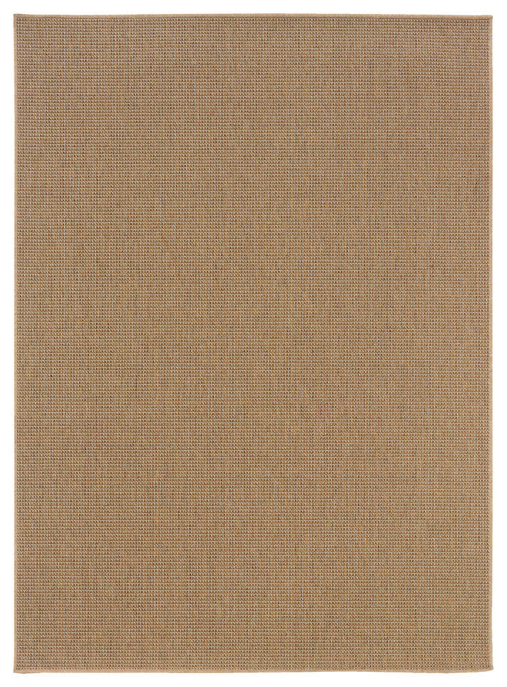 Oriental Weavers Karavia Collection Sand Solid Indoor/Outdoor Rug 7'10"X10'10"