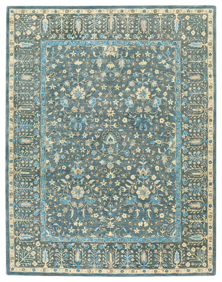Capel Smyrna-Persian Cedars Blue 3157_400 Hand Tufted Rugs - 3' X 5' Rectangle