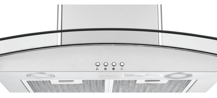 30" Island Glass Range Hood, Stainless Steel