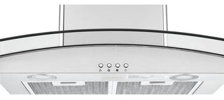 30" Island Glass Range Hood, Stainless Steel