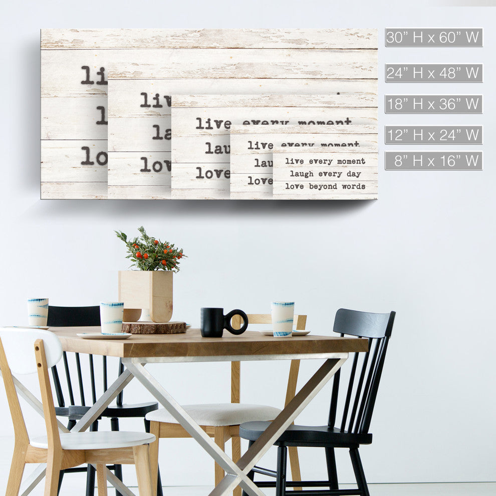 Words to Live by Wrapped Canvas Harvest Wall Art, 30"x60"