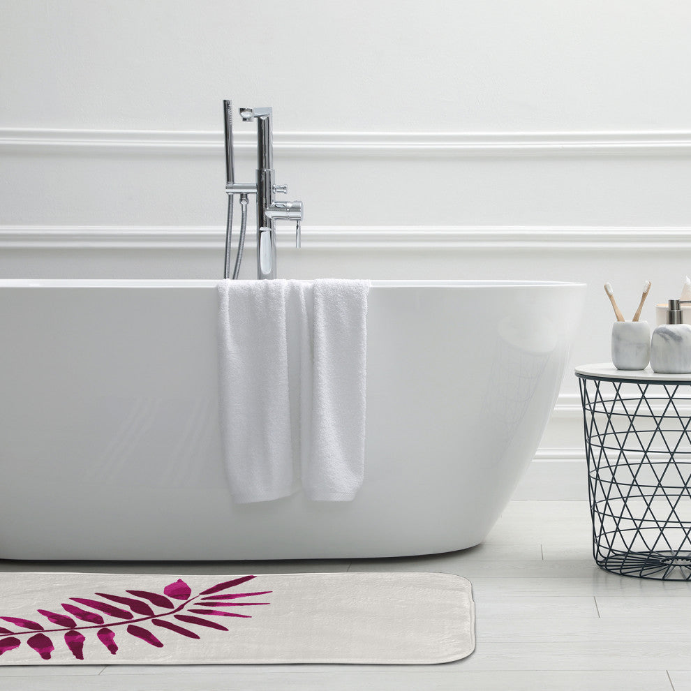 24" x 17" Frond 2 Bathmat, Purple