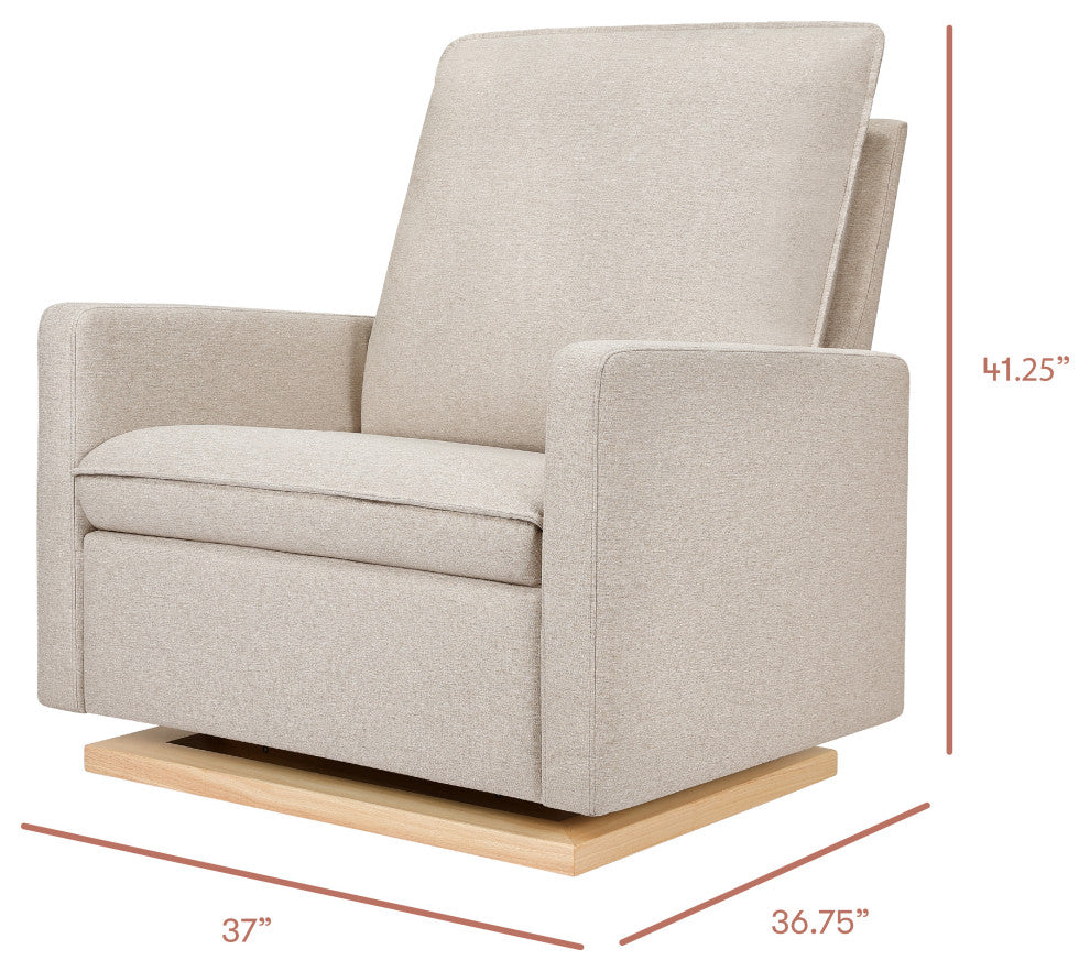 Cali Pillowback Chair and a Half Glider, Water Repellent and Stain Resistant, Performance Beach Eco-Weave