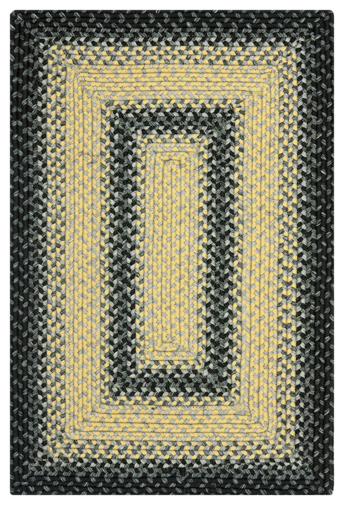 Safavieh Braided Collection BRD311 Rug, Black/Grey, 2'6"x4'