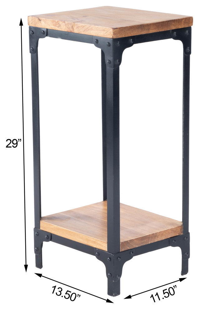 Butler Grimsley Iron and Wood Pedestal Stand