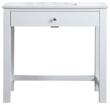 36" ADA Compliant Bathroom Vanity, White