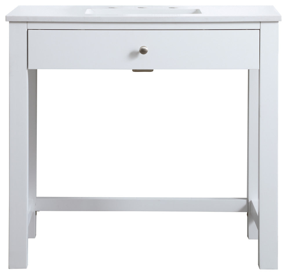 36" ADA Compliant Bathroom Vanity, White