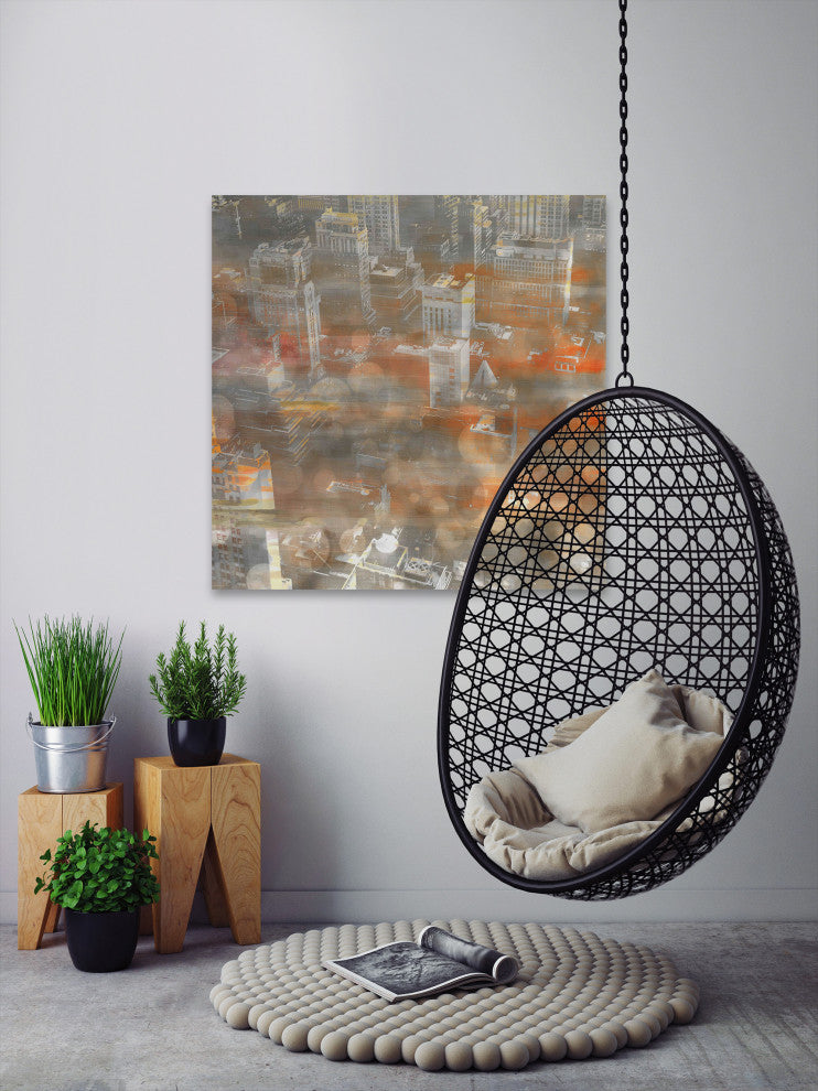 "Rooftops" Print on Canvas, 40"x40"