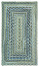 Capel Manchester Light Blue 0048_400 Braided Rugs - 5'' X 8'' Concentric Rectangle