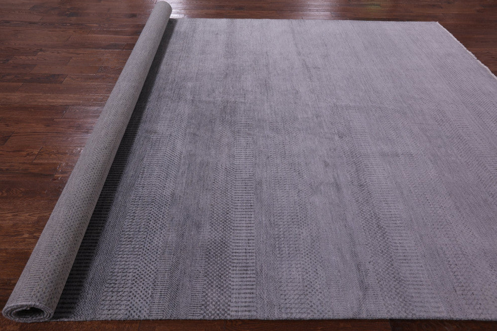 Savannah Gabbeh Wool and Silk Hand Knotted Rug 9' 0" X 12' 4" Q6527