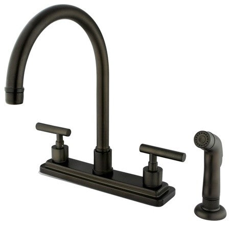 Kingston Brass Centerset Kitchen Faucet, Oil Rubbed Bronze