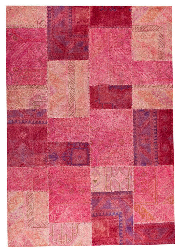 Hand Tufted Light Pink Wool Area Rug