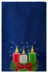 Betsy Drake Christmas Candles Beach Towel