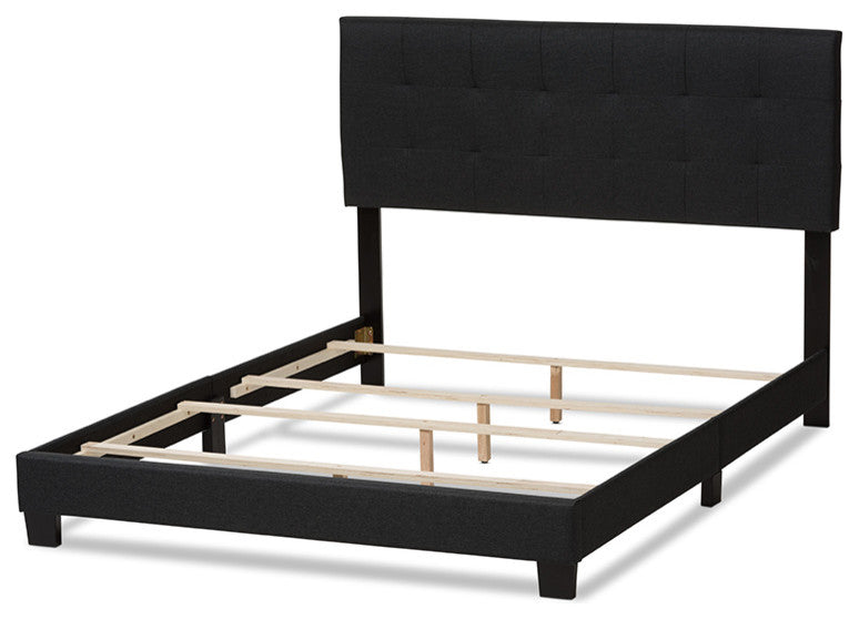 Brookfield Charcoal Gray Fabric Bed, King