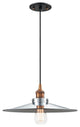 Matteo Lighting C46113AGCH One Light Pendant, Aged Gold Brass Finish