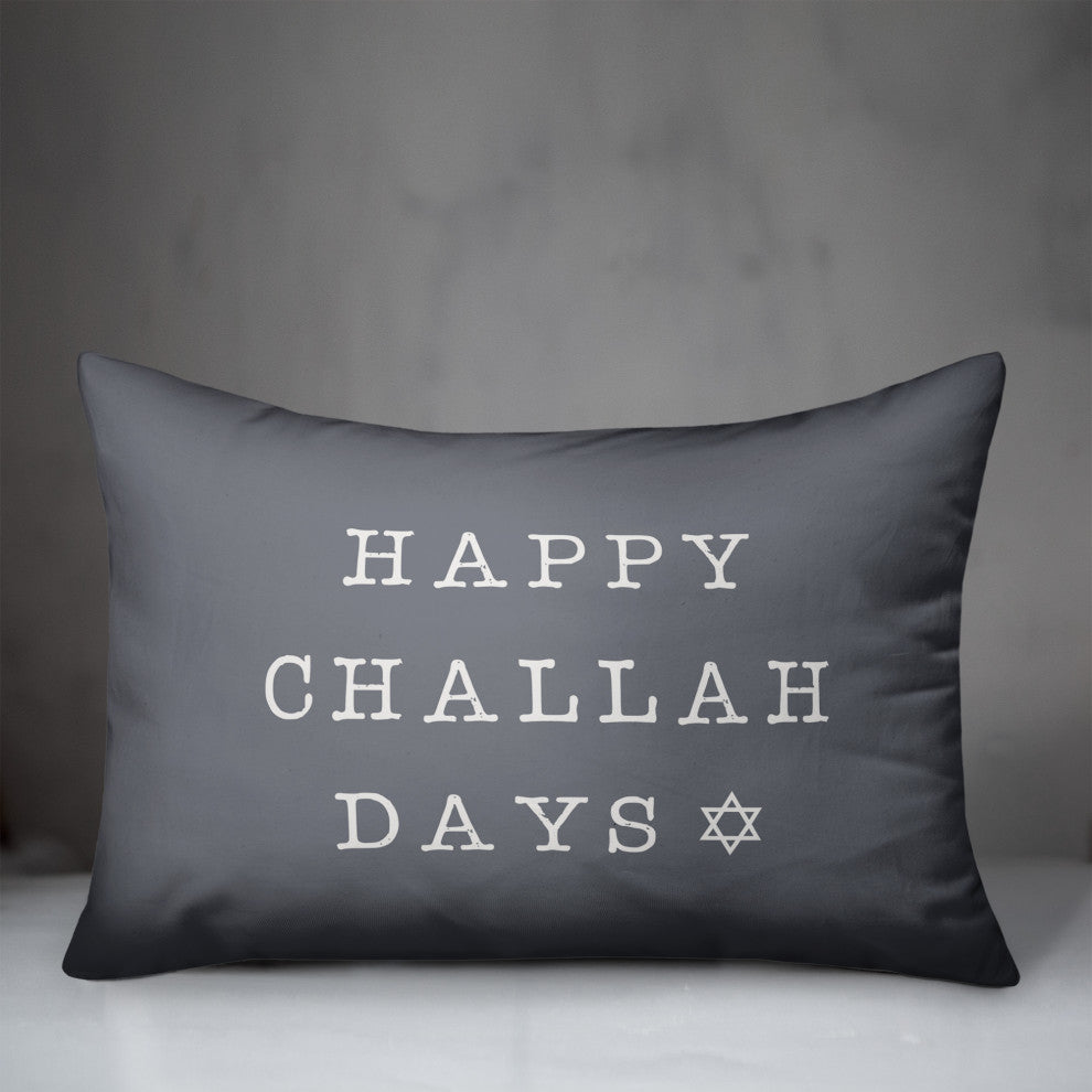 Happy Challah Days 14"x20" Throw Pillow
